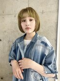 ハイトーンボブ×毛先ハイライト