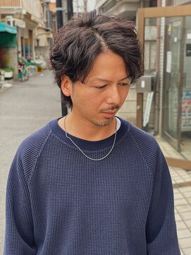 スウェル 船橋店(Swell) ハイライト/マッシュパーマ/ウルフ/アッシュブラック