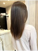 福山美容室Caary インナーカラー透明感マロンベージュ30代40代