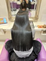 ハピネスフィール 宇治店(Happiness FEEL)&nbsp;20代30代 髪質改善 縮毛矯正 シースルーブラック 美髪