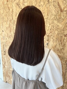 ヘアデザイン プティパ(Hair Design petit-pas) イヤリングカラー×チェリーピンク