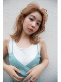 ミディアムレイヤー＊アプリコットオレンジ＊透明感＊20代30代