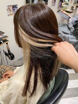 ルルディ バイ アフロディーテ銀座(luludi by APHRODITE)&nbsp;くびれヘア/アプリコットオレンジ/ハイライト/縮毛矯正/銀座