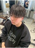 波巻きツイストスパイラルパーマ/フェザーパーマ/眉毛/メンズ