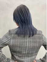 ギークス(GEEKS) 【GEEKS渋谷】ブルーブラウン/ミディアムレイヤー/ネイビー/小顔