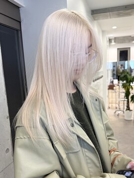 サンクプロジェクト(cinq PROJECT) 明るめラベンダーミルクティーベージュ韓国ミディアムレイヤー