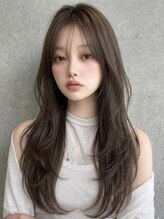 リティアンドビューティースタジオモッズシブヤ(LITTY&beauty studio M.O.D shibuya)&nbsp;レイヤーカット/韓国ヘア/グレージュ