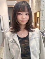 ケーツー あべのキューズモ-ル店(K-two) ミディアムレイヤーカット*ミディアムヘア*顔周り*前髪カット