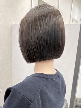 ヘアサロン ドットプラス 町田店(dot. plus) ミニボブ/ミルクティーブロンド/ダークブルー/町田
