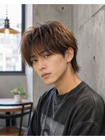 MEN's Baguz MEN'Sカット/ MEN'Sパーマ/ MEN'Sカラー 韓国風マッシュニュアンスパーマ長めバング束感メンズヘア