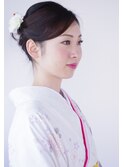 大人耳掛け 清潔感☆卒業式袴着付けアップスタイル