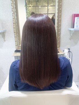 ラ ブランシュ 大宮(La Blanche) マロンベージュかきあげAラインボブ韓国小顔ショートグレージュ