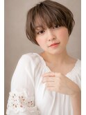 暖色系カラーくせ毛風小顔マッシュショート302Y越谷10代20代30代