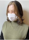 フェイスフレーミング×ミディアムヘア