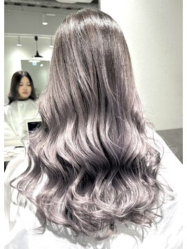 シエラ 南船場(CIERA.) バレイヤージュ アッシュブラック ミルクティーピンク