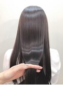 黒髪/グレーベージュ/レイヤーロング/前髪パーマ[新小岩駅]