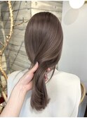 グレージュ透明感カラーくすみカラー艶髪髪質改善ブリーチなし