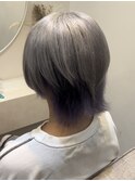 ホワイト×パープルウルフカット♪あゆむ