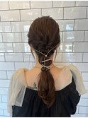 【ヘアアレンジ/編みおろし(結婚式やパーティーに)】