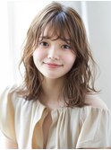 ★グレージュデザインカラーハッシュカットツートンカラーボブ