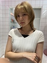 ロンド ストラーダ 心斎橋(Lond strada)&nbsp;韓国前髪顔周りレイヤー×ハイトーン[心斎橋/髪質改善]