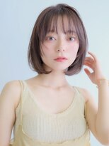ベージュボブ×シースルーバング【銀座】片桐