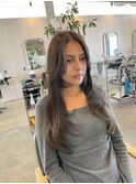 レイヤーカット20代30代40代大人可愛いベージュこなれロング