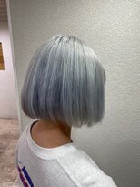 アジールヘア 所沢プロペ通り店(agir hair)&nbsp;ホワイトシルバー小顔レイヤーワンレンボブケアブリーチ所沢韓国