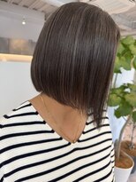 マルフェ 天王寺(marfe)&nbsp;白髪ぼかしグレージュハイライトミディアム透明感カラー