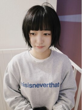 ヨー(Yoh-) 【ハニちゃんボブ/中里千尋】ボブ/切りっぱなし/重めボブ/韓国