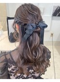 ホワイトグレージュミニウルフデジタルパーマヘアセット