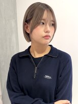 ヨーク(YOKE)&nbsp;【YOKE】切りっぱなしボブ外ハネボブオリーブグレージュ