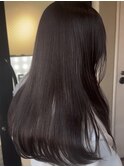 ロング　ケアブリーチ　ミルクティーベージュ　顔まわり　10代