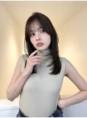 ミルクティーブロンド/ダークブルー/デジタルパーマ/渋谷