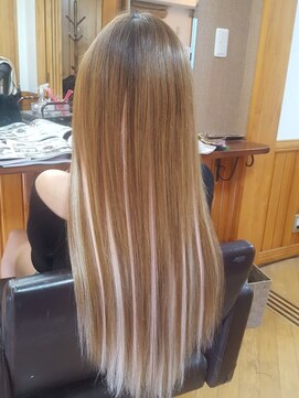 エクステンション クーチャー(Extention Cu'cha) 薄ピンク&ホワイトメッシュ☆