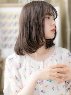 カバーヘア ブリス 上尾西口店(COVER HAIR bliss) フェザーバング黒髪ダークアッシュ大人ボブa上尾20代30代40代!