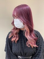 アース クロスガーデン川崎店(HAIR&MAKE EARTH)&nbsp;ピンクインナーカラー