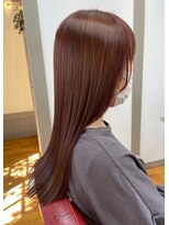 TJ天気予報 1mm江南店 髪質改善水素カラー/アプリコットブラウン
