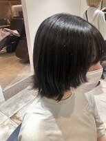 ナチュラルウルフショートアッシュオリーブマッシュボブロブ