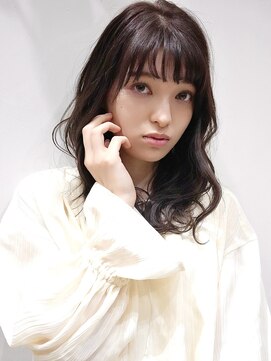 ブゾン(buZon) 【buZon ブゾン】斜めバングふんわりパーマ×グレージュカラー