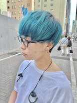 アンフィニー 銀座(ANFINI)&nbsp;メンズハイトーン　エメラルド　マッシュ　ブリーチ　韓国