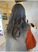 アッシュグレー×ミックス巻き