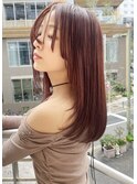 暖色カラー レイヤーカット