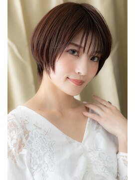 カバーヘア ブリス 川口(COVER HAIR bliss) ステップボーンカット艶カラー丸みショートY川口30代40代50代