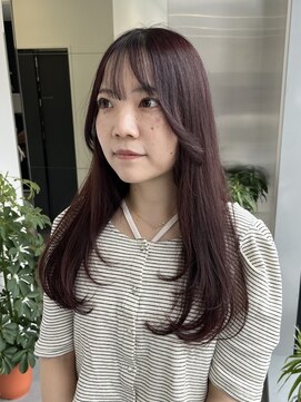 ゴウトゥデイシェアサロン 町田店(GO TODAY SHAiRE SALON) ブリーチなし赤×レイヤー【町田】