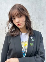 ラパンセノアール(LA PENSEE NOIR) セミロング×透明感ベージュ×レイヤーカット