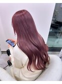 韓国ヘーゼルピンクベージュ#レイヤーカット#髪質改善#前髪