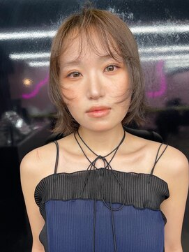 キジ(KIJI) レイヤーボブ/シースルバング/マットアッシュ/マットグレージュ