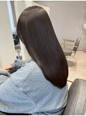 大人シアーベージュミニウルフボブミディアムレイヤー