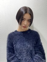 エアー 青山(AIR)&nbsp;前髪あり耳掛け丸みボブコンパクトショート20代30代40代50代